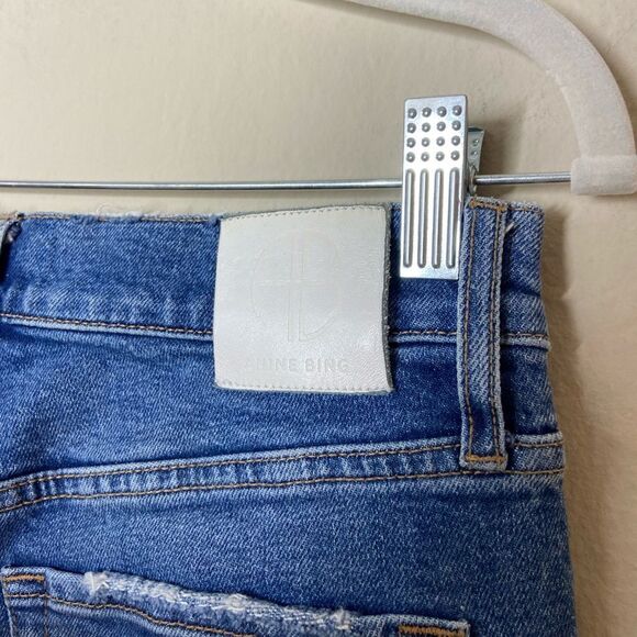 Anine Bing Lara Kick Blue Jeans Flare Size 27 - Picture 10 of 12
